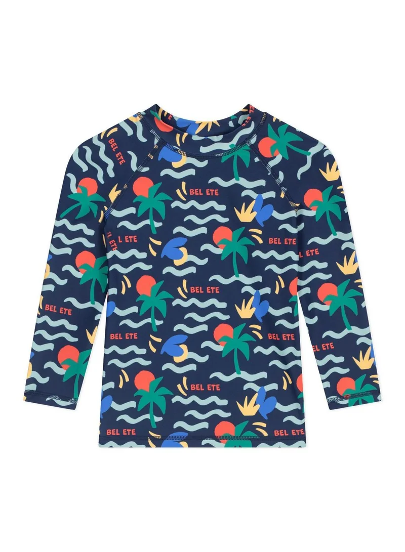 بيتي باتو Children's long-sleeved printed UV protection swim T-shirt